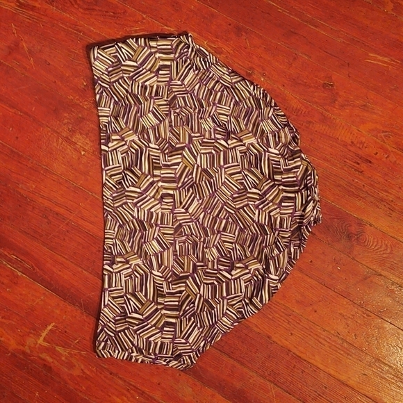 Jaclyn Smith Collection Purple, Green, Black, and White Abstract Swim Bottoms - Picture 5 of 6